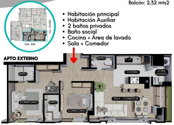 Apartamento en Venta - Bogota, QUINTA PAREDES 4377