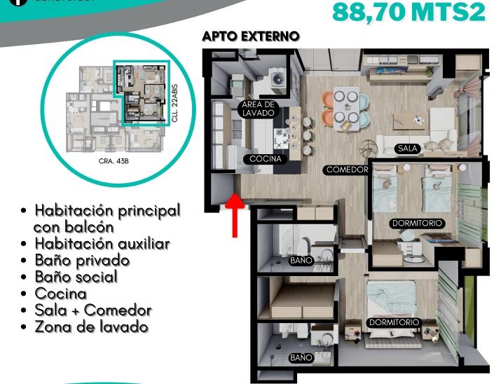 Apartamento en Venta - Bogota, QUINTA PAREDES 4398